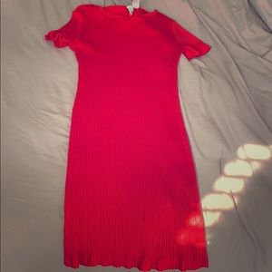 Red mini dress